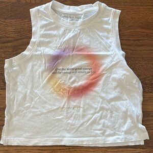 Spiritual Gangster free people cotton tank inspirational xs